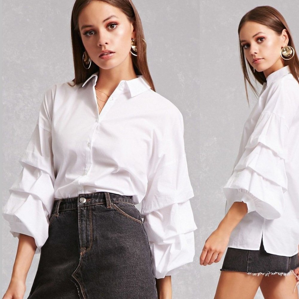 Forever 21 Puff Sleeve Blouse